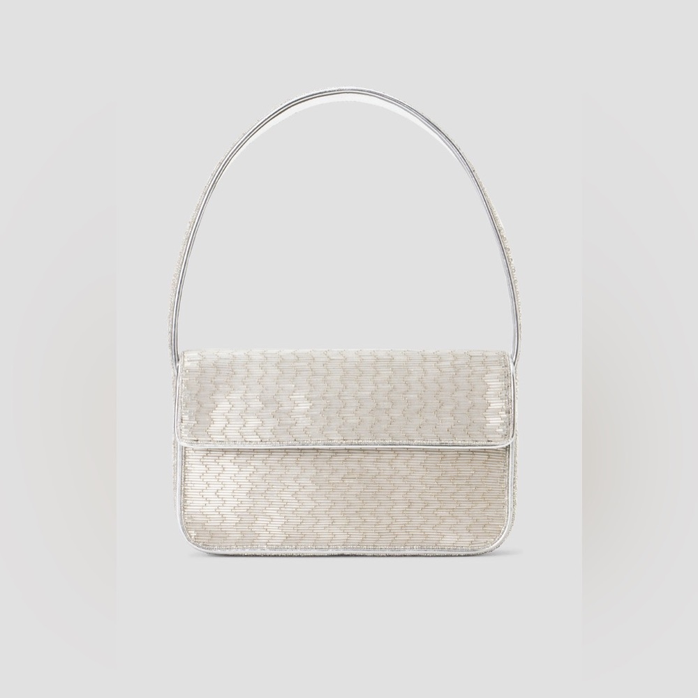 STAUD Silver Tommy Beaded Bag - Picture 2 of 9